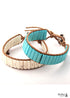 Boho Bracelet, RH Leather Wrap Bracelet, Blue White and Pink